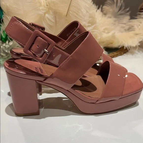 Jeffrey Campbell Patent Leather Women's Sandals in Dusty Rose EUC SZ 8.5 - Picture 4 of 6